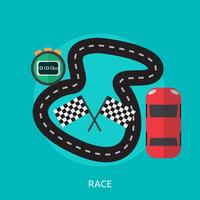 Race conceptuele afbeelding ontwerp vector