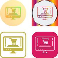 online boodschappen doen icoon ontwerp vector