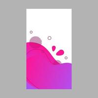 roze neon dynamische abstracte vloeistof sociale media achtergrond. golvende bubble webbanner, scherm, mobiel app kleurrijk ontwerp. vloeiende vloeibare gradiëntvormen. geometrische themasjabloon voor sociale netwerkverhalen vector