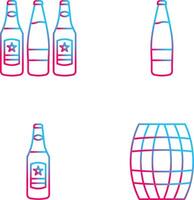 bier flessen en alcohol icoon vector