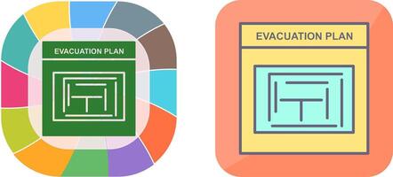 evacuatie plan icoon ontwerp vector