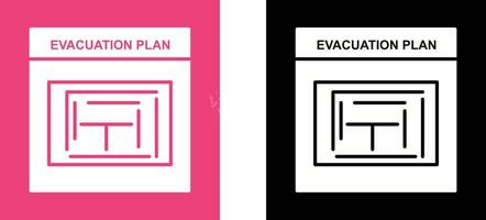evacuatie plan icoon ontwerp vector