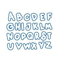 set van bubble stijl alfabet van Latijnse letters. vector