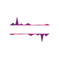 pulse muziek logo inspiraties. paarse puls achtergrond vector