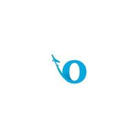 o letter pijl vliegtuig logo inspiraties vector