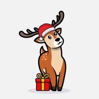 schattige kerst mascotte ontwerp illustratie vector