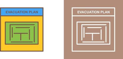 evacuatie plan icoon ontwerp vector