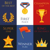 Award-miniposterset vector