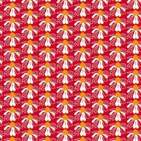 naadloos patroon wild wilde bloemen madeliefje libel tuin bloem grafisch kaart rood poster banier voorjaar zomer kleding stof geschikt verpakking behang sjabloon textiel Hoes vector