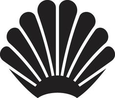 schaaldieren symfonie ontrold iconisch embleem icoon nautische opschik verlichte logo ontwerp vector