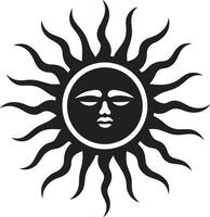 briljant uitbarsten zon symboliek verguld gloed zon Mark vector