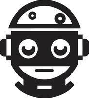 aanbiddelijk babbelen assistent zak- ai symbool eigenzinnig digitaal metgezel mini ai glyph vector