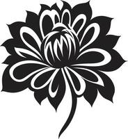 verdikt bloemblad schetsen monochroom iconisch kader stoutmoedig bloemen contour zwart ontwerp vector