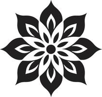 robuust bloemblad structuur zwart toegewezen bloemen ontwerp ingewikkeld bloeien schets monochroom bloem schetsen vector