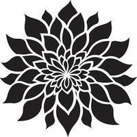 botanisch silhouet monochroom logo verdikt bloem schets zwart ontwerp embleem vector