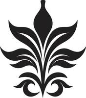 botanisch styling monochroom iconisch embleem chique bloeien handtekening symbool Mark vector