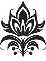 elegant botanisch embleem iconisch Mark detail enkelvoud bloemblad embleem icoon detail vector