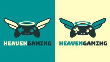 illustratie vector grafisch logo ontwerpsjabloon van hemel gaming. geschikt om te gebruiken voor game-ontwikkelaar, gaming-winkel en gamer-community.