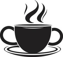 espresso kunstenaarstalent zwart van koffie kop ochtend- ritueel zwart van koffie kop vector