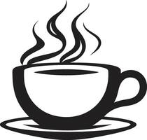 slokje en genieten meesterschap zwart koffie kop brouwen uitmuntendheid aura koffie kop zwart vector