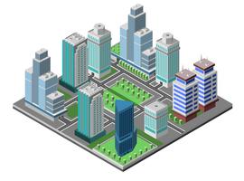 Wolkenkrabber stad Concept vector