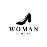 Dames schoenen logo illustratie ontwerp bedrijf stijl mode neiging Dames hoog hakken vector