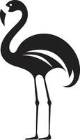 gevederde finesse flamingo logo gevectoriseerd opvallend schoonheid flamingo symbool vector