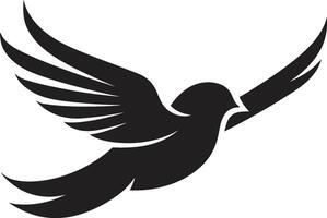 stralend vogel glijden schattig vliegend naar boven blij zweven zwart vogel vector