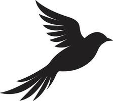 dynamisch vogel euforie vogel rustgevend vlucht symfonie zwart vogel vector