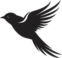 in de lucht gevleugeld symfonie zwart grillig vogel elegantie schattig vector