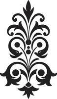 tijdloos elegantie decoratief embleem ingewikkeld detaillering zwart vector