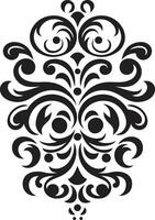 elegant essence zwart overladen symmetrie decoratief vector
