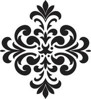 elegant detaillering zwart ornament overladen eenvoud decoratief vector