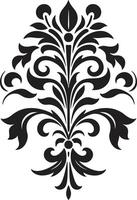 filigraan elegantie wijnoogst embleem embleem antiek detaillering zwart filigraan vector