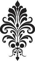 antiek detaillering zwart filigraan vorstelijk ornamenten wijnoogst deco vector