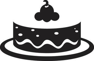 artistiek schittering zwart taart ic vertegenwoordiging glanzend schaduwen zwart taart kunstenaarstalent vector