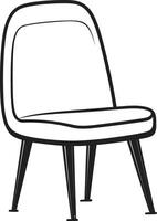 elegant essence zwart stoel ic Mark rustgevend verfijning zwart ontspannende stoel emblematisch symboliek vector