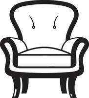 zen kalmte zwart ontspannende stoel symbolisch Mark ergonomisch gelukzaligheid zwart stoel ic embleem vector