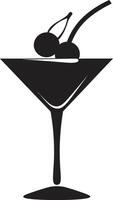 artistiek gieten zwart cocktail emblematisch symboliek mixologie bepaald zwart drinken ic vertegenwoordiging vector