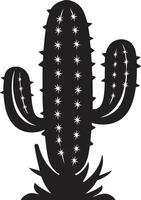 dor oase zwart cactus sappig luchtspiegeling zwart met cactussen vector