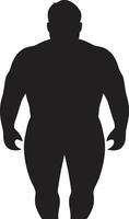 vitaliteit reis 90 woord pleiten tegen zwaarlijvigheid zwaarlijvigheid verontwaardiging zwart ic embleem voor menselijk gewicht beheer vector