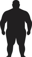 afslanken oplossingen menselijk embleem in zwart voor zwaarlijvigheid triomf levendig vitaliteit een 90 woord ic voor menselijk zwaarlijvigheid veerkracht vector