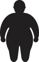 fit en onverschrokken in zwart pleiten anti zwaarlijvigheid maatregelen revolutionair veerkracht 90 woord voor menselijk zwaarlijvigheid transformatie vector