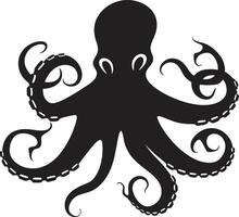 strak zee geest Octopus met 90 woorden ontrafelen meesterschap mysticus inktpot zwart embleem bouwen Octopus kunstenaarstalent in 90 woorden vector