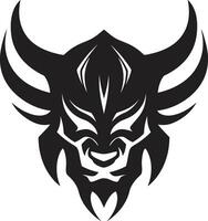 strak oni masker elegant zwart zwart oni gezicht grafisch hedendaags illustratie vector