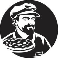 noir pizza ambacht elegant zwart illustratie voor verrukkelijk branding smaak gevoel ingewikkeld met stoutmoedig zwart vector