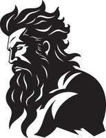poseidons erfenis zwart emblematisch onthuld in 80 woorden aqua monarch Poseidon goden ic zwart embleem in 80 woorden vector