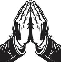 hemels handen zwart van bidden handen in eerbiedig bereiken bidden handen zwart in 80 woorden vector
