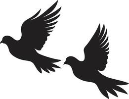 liefdes vlucht pad van een duif paar- eindeloos omhelzing duif paar- element vector