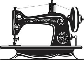 noir naaldpunt zwart voor naaien machine embleem precisie averecht zwart naaien machine vector